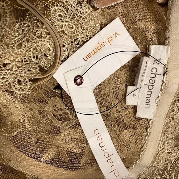 V. Chapman Ophilia Dress Warm Sand Tan Gold Size 4 NWT Cocktail - Picture 16 of 17